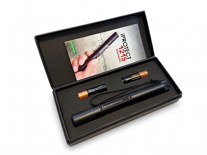 Kompaktowy wykrywacz mikrofalowy iProtect 1215 typu pointer w duraluminiowej obudowie