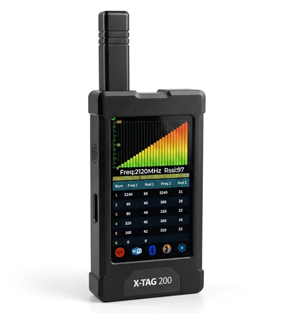 X-TAG 200 - Wykrywacz Apple AirTag, nadajników Bluetooth i Wifi, podsłuchów komórkowych