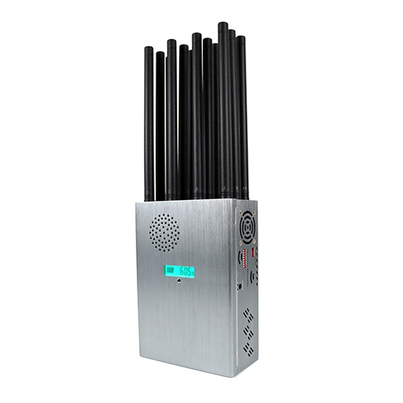 Przenośny zagłuszacz telefonów GSM, lokalizatorów GPS, sygnałów 5G, 4G LTE, WiFi, Bluetooth